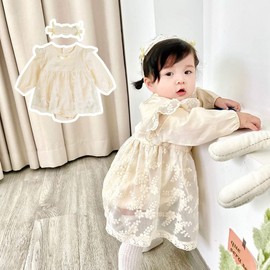 [Baby koi] Baby Clothes, Children's Clothes, Girls Clothes, Spring and Autumn, Long Sleeves, Dress, Skirt, Hair Ornament, Girls, Casual, Everyday Wear, Wedding, Shrine Visit Recital, Shichi-Go-San