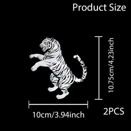 PLIGREAT 2 Sheets White Tiger Guitar Stickers Creative Design Inlay Guitar Sticker for Music Guitar Ukulele Acoustic Guitar Electric Guitar Bass DIY Decals Guitar Decoration
