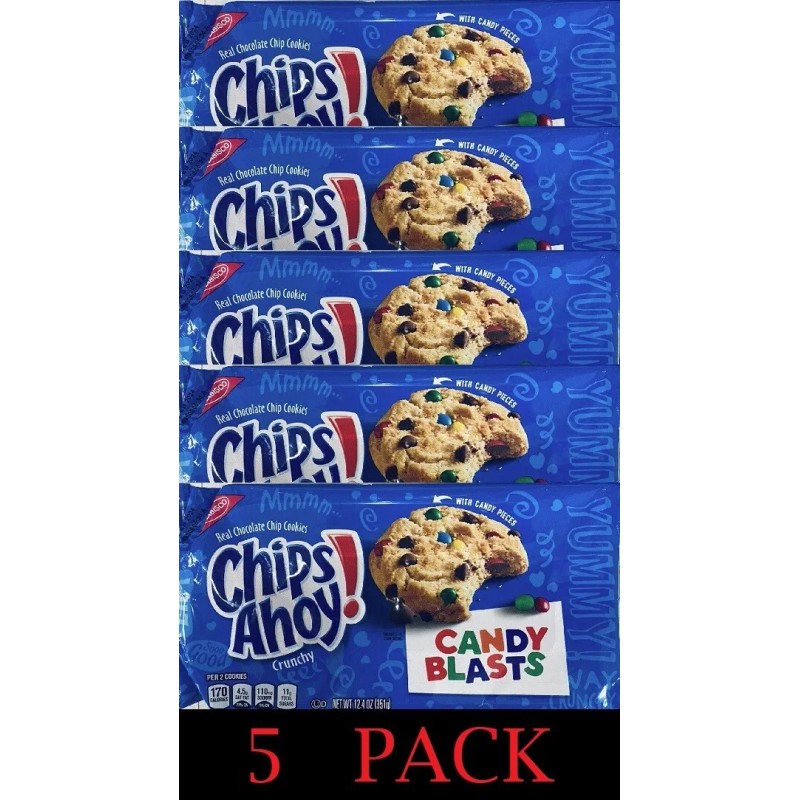 Nabisco 5x NABISCO Chips Ahoy! CANDY BLASTS ORIGINAL Chocolate Chip