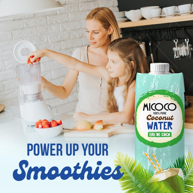 MICOCO Coconut Water, No Added Sugar, (1L) 33.8 Fl Oz