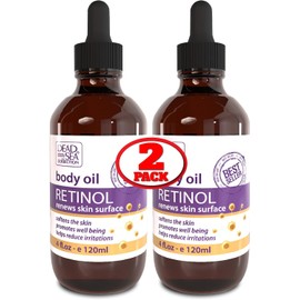 Dead Sea Collection VERSAINSECT ollection Body Oil with Retinol - Dry Skin Moisturizer and Hydrating Massage Oil - Nourishing Bath Oil-Increase Skin Elasticity and Provide Anti-Aging Support for Your Body (Pack of 2)