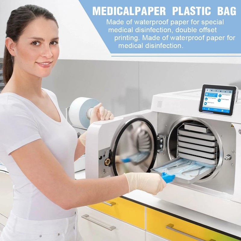 Pack of 200 Sterilisation Bags, Self-Sealing Sterilisation Bags, Sterilisation Bags,