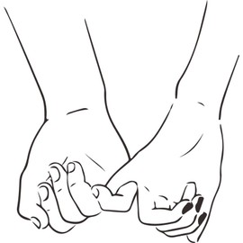 Kiddale Love and Hand in Hand Wall Stickers,Peel and Stick Removable Simple Fashion Black and White Sketch Art Line Drawing Decor Wall Decals for Home Living Room Bedroom Office