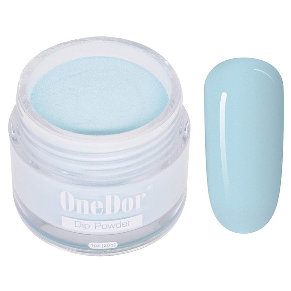 OneDor Nail Dip Dipping Powder – Acrylic Color Pigment Powders Pro Collection System, 1 Oz. (23 - Light Blue)