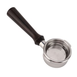 58mm Bottomless Portafilter 2 Ear Stainless Steel Wood Handle Detachable Coffee Machine Accessory for Breville 9 Series F Sandalwood