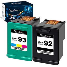 Valuetoner Remanufactured Ink Cartridges Replacement for HP 92 & 93 C9513FN C9362WN C9361WN for HP Photosmart 7850 C3150 C3180, Deskjet 5440 5420, PSC 1510 2525 Printer, (1 Black, 1 Tri-Color) 2 Pack
