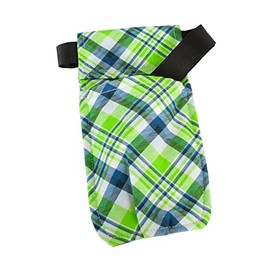 Appease Massage Lotion Bottle Holster - Fun and Stylish Washable Holsters - 100% Cotton Duck Cloth - Removable Belt, Use Ours or Your Own. Our Belt Fits 26-44 Inch Waists - Blue Green Plaid