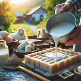 15 LBS Goats Milk Soap Base - Melt and Pour Supplies Kit for Soap Making - SLS/SLES & PEG free - Gentle & Natural Organic Vegetable Ingredients - Make Your Own Bulk For Adult Soapmaker - Easy to cut