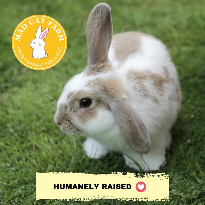 Rabbit Manure Fertilizer Pellets - All Natural Soil Amendment for