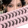 WUMZIRA Natural Manga Lashes Natural Look Eyelashes Wispy Lashes Natural
