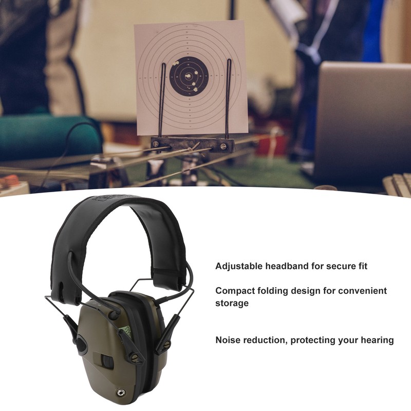 Walker Electronic Earmuffs Noise Cancellation Folding Hearing Protection Adjustable Earmuffs