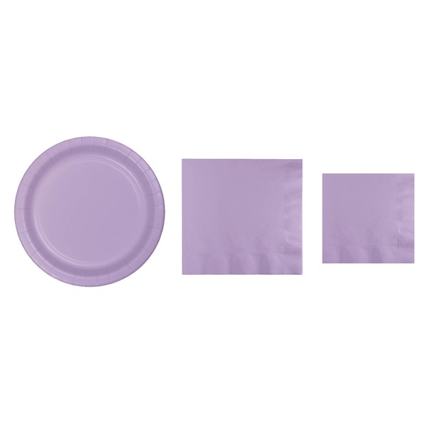 Baxters Party Bundles Bulk, Lavender, 96 Count 7 Inch Paper