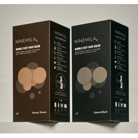 Gray hair dye, bubble dye, Nine Mila Bubble Easy, vegan hair color, hair dye, 2 types, dark brown, natural brown / 새치염색  거품염색 나인밀라 버블이지 비건 헤어컬러 염모제 2종 흑갈색 자연갈색