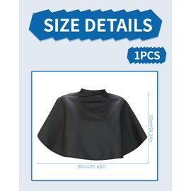 KGDUYC Black Makeup Cape, Waterproof Short Blouse for Beauty Salons, Black Makeup Coat, Lightweight Comb Beard Apron Makeup Bib Styling Shampoo Cape for Makeup Artist Beauticians