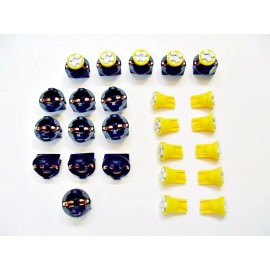 Lumiglow 15 Amber 4 LEDs Lights Bulbs 1/2" Sockets Side Marker License Plate For Imports