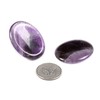 Justinstones 45mm Amethyst and Larvikite Healing Crystal Massage Rubbing Meditation