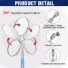 WORKPRO 2-in-1 Telescoping Inspection Mirror Magnetic Pick-Up Tool Round Mirrors
