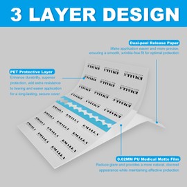 Tattoo Aftercare Bandage - Emalla Waterproof Second Tattoo Skin Cover Tattoo Transparent Film Roll 7.9"x 10.94 Yards Tattoo Cover Up Tape, Tattoo Cover Up Patch for Initial Healing Protective