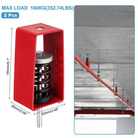 PATIKIL Ceiling Spring Vibration Isolator Hangers, 2 Pack 353lbs Mechanical Vibration Damping Mounts Anti Vibration for A/C Air Processor Bedroom Theater Studio,(XHS) Red