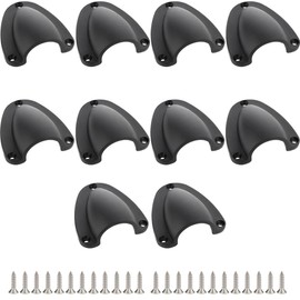 10 Pcs Large Nylon 3" Marine Wire Cable Vent Cover, ClamShell Vent for Boat, Smooth Edge thickness 1/8", Size: 3" x 2-1/2", Height: 1.1", Wire Vent Cover, Clamshell Vent, Free Installation Screws