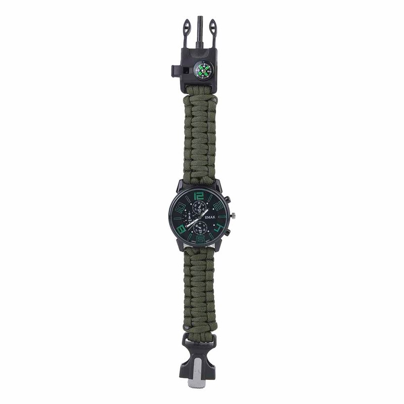 6 in 1 Multifunction Waterproof Outdoor Camping Survival Watch Rescue