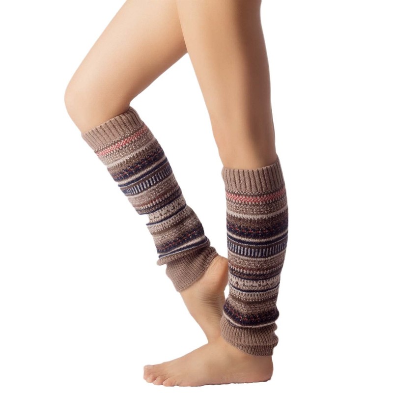 iB-iP Women's Ballet Dancer Warm Aerobic Stretch Leg Warmers, dark