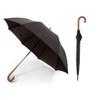 Drizzles Mens Long Auto Umbrella with a Wooden Crook Handle