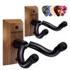 Guitar Wall Mount 2 Pack - Black Walnut Guitar Hanger