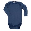 Cosilana, Baby Bodysuit Long Sleeve, 70% Wool, 30% Silk, navy