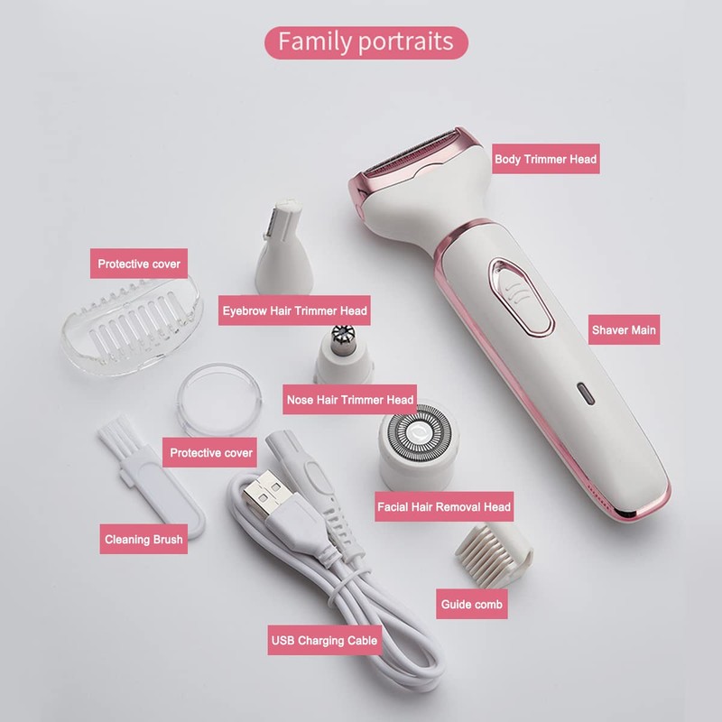 ANFOOS Electric Razor for Women,Hair Trimmer for Face Nose Eyebrow