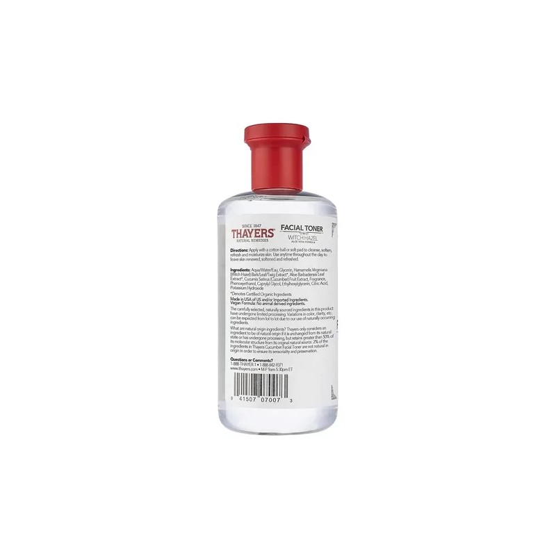 Tónico Facial Witch Hazel Cucumber 3 Oz (89ml) Thayers