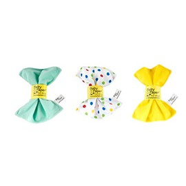 Baby Paper Original Crinkle Sensory Toy | Triangle, Yellow, Blue 3-Pack | Bright Colors, Washable, and Non-Toxic Crinkle Paper for Babies | Perfect Bow Gift Topper Reusable as a Crinkle Toy