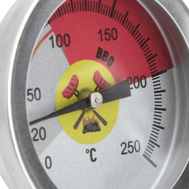 0‑250℃ Grill Thermometer Stainless Steel Oven Pointer Thermometer Temperature Gauge