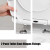 2 Pack Toilet Seat Hinges Fixings | Quick Release &