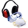 Mr. Gadget's Solutions Set Of 3 DIY Protection Set Hearing Eye Dust Air Safety Protection Included Construction Mask + Goggles + Ear Defender Kit
