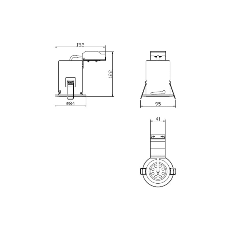 Knightsbridge 230V IP65 Fixed GU10 Fire-Rated Downlight White, VFCFIPW