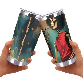 Stylish Collection Series 20oz Double Silver Side Stainless Steel Tumblercapacity: 20oz, color: White
