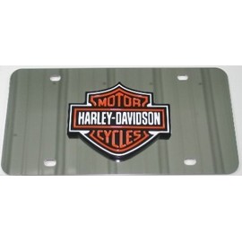 Hd Harley Davidson Motorcycle Shield 3d Color Bike Mirrored License Plate
