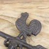 Macosa CE6Y4561 Wall Hook Rooster Brown Metal 12 cm Coat