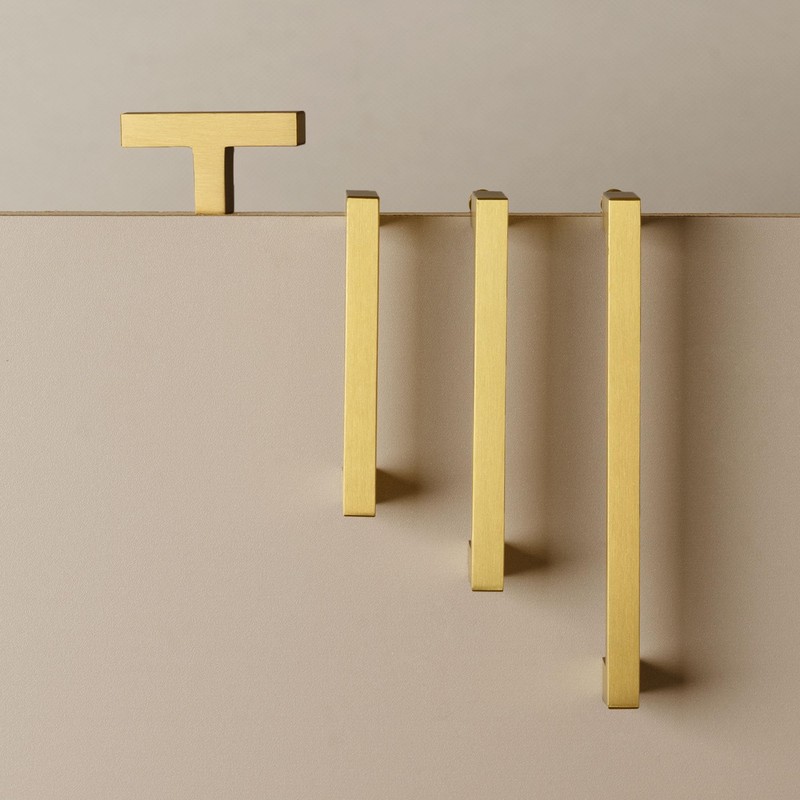QOGRISUN 5 Pack Solid Brass Cabinet Pulls, 7-9/16 Inch Hole