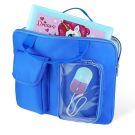 Annmore Carry Bag Compatible with Lexibook Educational and Bilingual Laptop, Compatible with VTech Genio My First Laptop, Blue