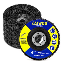 LAIWOO CSD Disc Grinding Disc, Purple Cleaning Disc Set, Coarse Cleaning Disc, Nylon Fabric Disc, Paint Removal, Rust for Angle Grinder (5 Pieces - 125 x 22 mm) Black