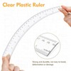 12 PCS Clear Straight Edge, 30cm/12in Clear Plastic Ruler, Thick