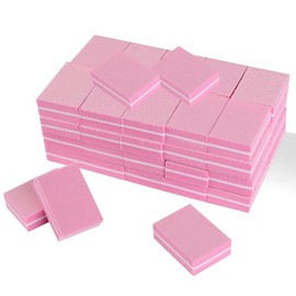 Mini bloque pulidor de uñas: paquete de 45 limas de esponja de grano 100/180 rosa | Uñas acrílicas, de gel y naturales, con forma, superficies lisas y