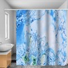 Bathroom Curtain with Hook Waterproof Elastic Hanging Shower Curtain for