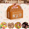 Yexiya 24 Pcs Gingerbread House Gift Boxes Christmas Gingerbread House