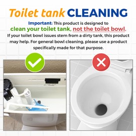 Bastion Toilet Tank Cleaner - 6-Uses. (*Not For Toilet Bowl*) Removes Rust, Mineral Deposits, Hard Water Stains, & Calcium Build Up. Contains 6 X 8oz Single Use Packets