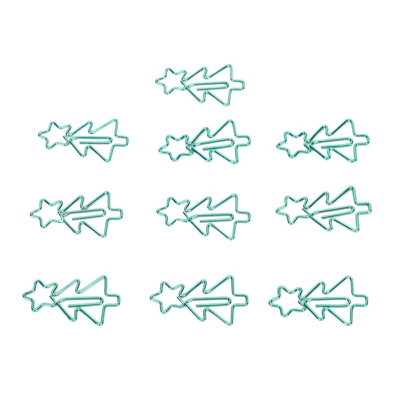 100pcs Paper Clips Prevent Slip Cute Christmas Tree Shaped Decorative