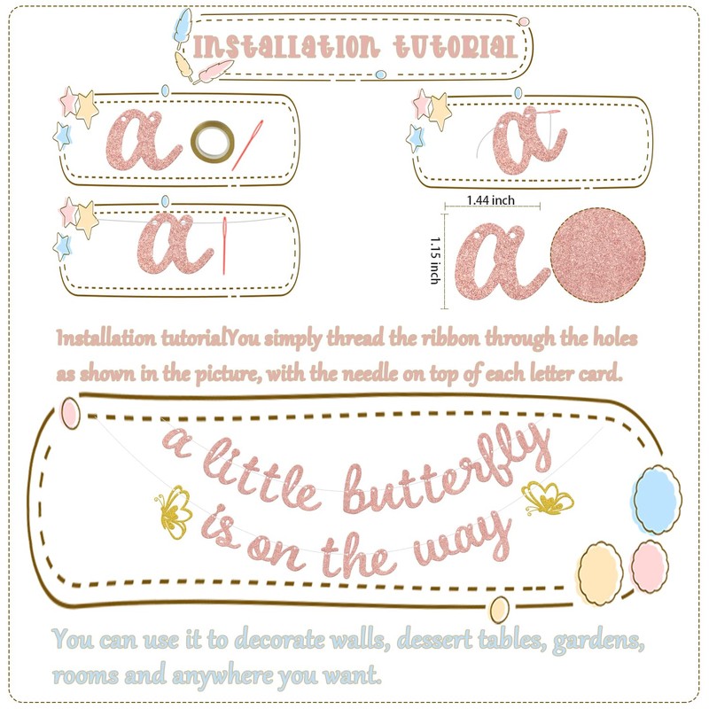 Butterfly Baby Shower Decorations - A Little Butterfly is On