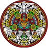 Stuff2Color 'Mayan' Fuzzy Velvet Mandala Coloring Poster - 20x20 Inches